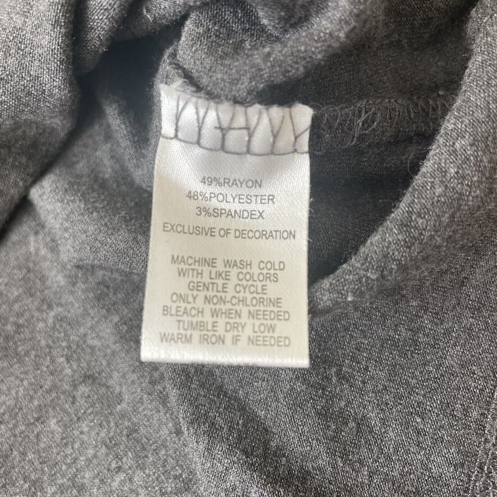 Cynthia Rowley Pajama Top Womens Medium Grey White Long Sleeve Soft Stretch - Picture 4 of 7